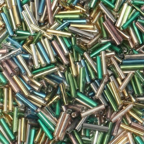 2 x 9 mm silberfarbene Linien-Röhrenperlen, tschechische Glasperlen für DIY-Armbänder, Schmuck, Kleiderherstellung, Kleidungsstücke, Zubehör, gemischte Farben, 2 x 9 mm, ca. 140 Stück 2 x 9 mm silberfarbene Linien-Röhrenperlen, tschechische Glasperlen für DIY-Armbänder, Schmuck, Kleiderherstellung, Kleidungsstücke, Zubehör, gemischte Farben, 2 x 9 mm, ca. 140 Stück von GJUYTD