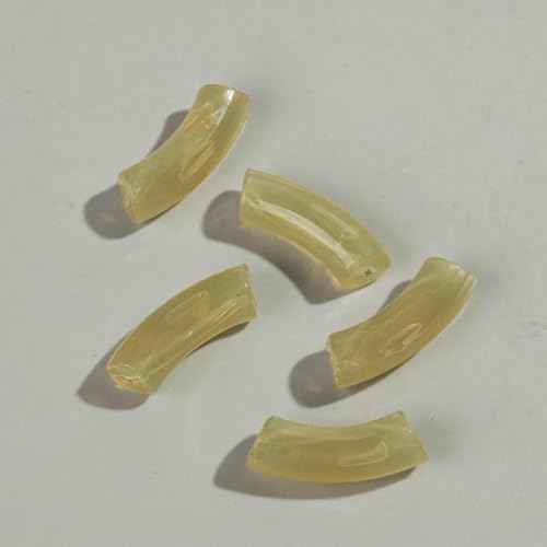 20 Stück/Los Jelly Color Acryl 11 mm klobige Harz gebogene Rohr lose Perlen für DIY Armband Halskette Schmuck Zubehör-Jelly Yellow-Unsmooth-11mm 20 Stück/Los Jelly Color Acryl 11 mm klobige Harz gebogene Rohr lose Perlen für DIY Armband Halskette Schmuck Zubehör-Jelly Yellow-Unsmooth-11mm von GJUYTD
