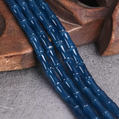 20 Stück 12 x 6 mm Röhrenform, imitierte Jadefarbe, beschichtete undurchsichtige Glasperlen zur Schmuckherstellung, DIY-Ohrring-Zubehör – 8 Tintenblau – 12 x 6 mm 20 Stück 12 x 6 mm Röhrenform, imitierte Jadefarbe, beschichtete undurchsichtige Glasperlen zur Schmuckherstellung, DIY-Ohrring-Zubehör – 8 Tintenblau – 12 x 6 mm von GJUYTD