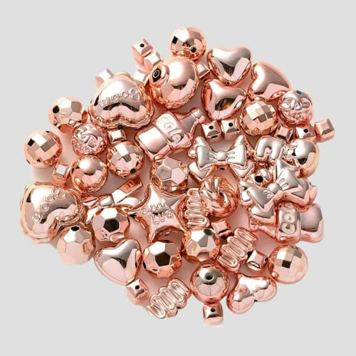 20 g/100 g Y2K Acrylperle Punk Lose Abstandsperle für DIY handgefertigtes Armband, Telefongurt, Schlüsselanhänger, Schmuckherstellung, Zubehör, Roségold, 100 g von GJUYTD