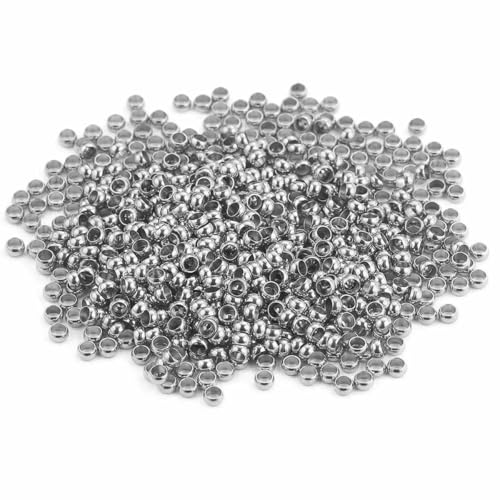 200 Stück Durchmesser 1,5 2 2,5 mm Edelstahl Gold Rohr Stopper Abstandshalter Perle Quetschperlen Endperlen für Schmuckherstellung Zubehör-Rund S2MM 200 Stück Durchmesser 1,5 2 2,5 mm Edelstahl Gold Rohr Stopper Abstandshalter Perle Quetschperlen Endperlen für Schmuckherstellung Zubehör-Rund S2MM von GJUYTD