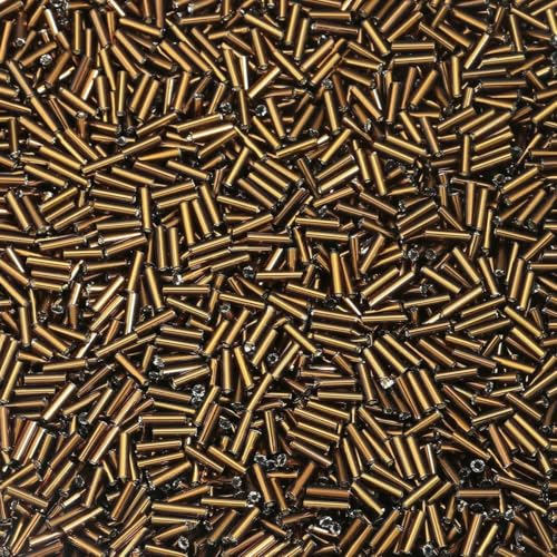 225 Stück/Los Bunte Glasröhrenförmige Rocailles Lose Spacer Rocailles Perlen Für Die Schmuckherstellung DIY Halsketten Armbänder Zubehör-braun von GJUYTD