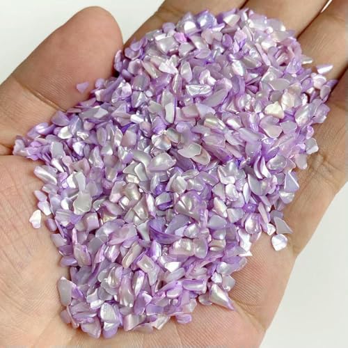 3–5 mm unregelmäßig gefärbte Muschelkiesperlen, natürliche Aurora-Muscheln, Splitterperlen ohne Loch für Aquarien, Bonsai, Heimwerkerarbeiten, Nageldekor, Typ 11–100 g 3–5 mm unregelmäßig gefärbte Muschelkiesperlen, natürliche Aurora-Muscheln, Splitterperlen ohne Loch für Aquarien, Bonsai, Heimwerkerarbeiten, Nageldekor, Typ 11–100 g von GJUYTD