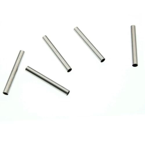 30 Stück Edelstahl-Rohrperlen, Verbindungsstücke, Abstandsperlen für die Schmuckherstellung, DIY-Armband, Halskette, Quetschperlen, 2,5 x 15 mm, Loch 2 mm von GJUYTD