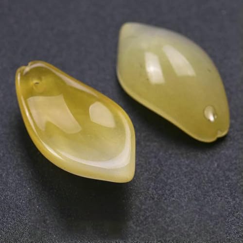 30 Stück Glasblattperlen, blattförmige lose Abstandsperlen zur Schmuckherstellung, DIY-Armband, Ohrringe, Zubehör, Stil 18 von GJUYTD