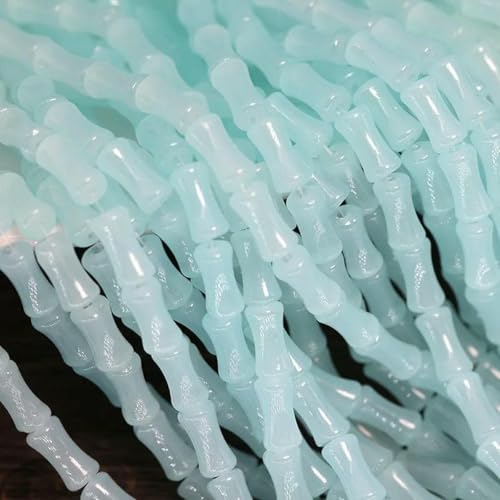 30 Stück grüne Glasperlen in Gelenkform, neue Jade-Röhrenperlen, lose Perlen zur Schmuckherstellung, DIY-Armband, Halskettenzubehör, XJ190, 6 x 12 mm 30 Stück grüne Glasperlen in Gelenkform, neue Jade-Röhrenperlen, lose Perlen zur Schmuckherstellung, DIY-Armband, Halskettenzubehör, XJ190, 6 x 12 mm von GJUYTD