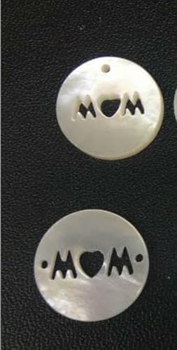 30 Stück natürliche 15 mm Herz-, Mond- oder Buchstabenform Perlenmuschel, runder Buchstabe Perlmuttmuschel für DIY-Schmuck – Loch vorne 30 Stück natürliche 15 mm Herz-, Mond- oder Buchstabenform Perlenmuschel, runder Buchstabe Perlmuttmuschel für DIY-Schmuck – Loch vorne von GJUYTD