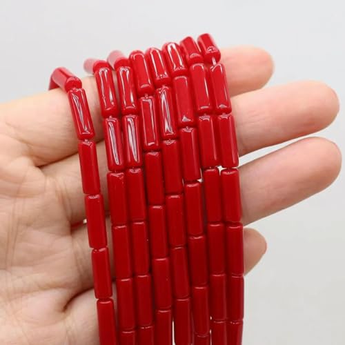 4 x 13,0 mm runde Röhre, Naturstein, lose Perlen, Kristall, Achat, Quarz, Abstandsperlen für die Schmuckherstellung, DIY-Halsketten, Armbänder, Ohrringe, rote Koralle, 4 x 13,0 mm 4 x 13,0 mm runde Röhre, Naturstein, lose Perlen, Kristall, Achat, Quarz, Abstandsperlen für die Schmuckherstellung, DIY-Halsketten, Armbänder, Ohrringe, rote Koralle, 4 x 13,0 mm von GJUYTD