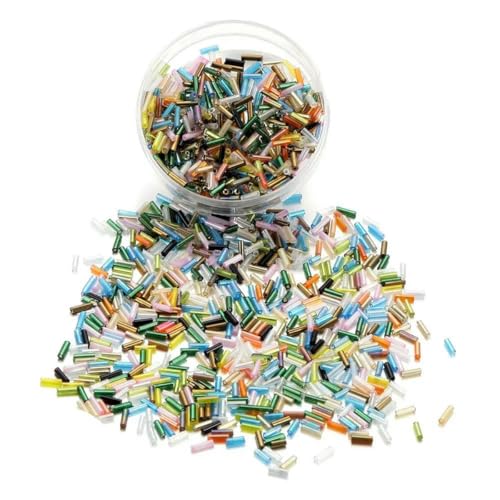 400 Stück/Los 2 x 7 mm Kristall lange Röhrenperlen gefütterte tschechische Glasperlen-Abstandshalter für DIY-Halsketten, Schmuckherstellung, Zubehör, mehrfarbig, 2 x 7 mm 400 Stück/Los 2 x 7 mm Kristall lange Röhrenperlen gefütterte tschechische Glasperlen-Abstandshalter für DIY-Halsketten, Schmuckherstellung, Zubehör, mehrfarbig, 2 x 7 mm von GJUYTD