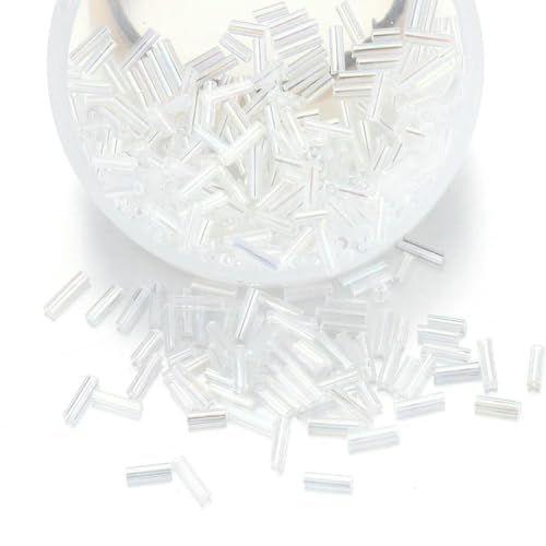 400 Stück tschechische Glasperlen, bunte Röhrenglasperlen für Armbänder, Halsketten, Schmuckherstellung, DIY-Komponenten, Zubehör, transparent, 7 mm, Loch 1 mm 400 Stück tschechische Glasperlen, bunte Röhrenglasperlen für Armbänder, Halsketten, Schmuckherstellung, DIY-Komponenten, Zubehör, transparent, 7 mm, Loch 1 mm von GJUYTD