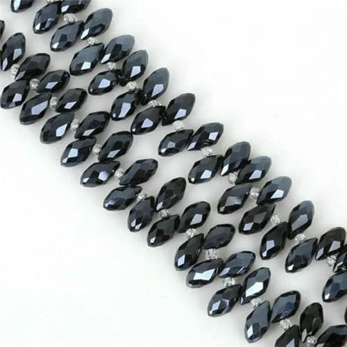 50 Stück/Los österreichische Perlen, Kristallperlen, mehrfarbig, Tropfenform, Glasperlen für die Schmuckherstellung, DIY-Armbandperlen, Rotguss, 6 x 12 mm 50 Stück/Los österreichische Perlen, Kristallperlen, mehrfarbig, Tropfenform, Glasperlen für die Schmuckherstellung, DIY-Armbandperlen, Rotguss, 6 x 12 mm von GJUYTD