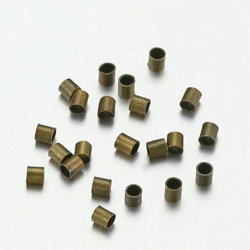 500 Stück 1,5 2,0 2,5 mm Rohr-Quetschperlen Stopper Gold Kupfer Abstandsperlen für Schmuckherstellung Fundstücke DIY Zubehör Halskette-Antike Bronze-2 mm 500 Stück 1,5 2,0 2,5 mm Rohr-Quetschperlen Stopper Gold Kupfer Abstandsperlen für Schmuckherstellung Fundstücke DIY Zubehör Halskette-Antike Bronze-2 mm von GJUYTD
