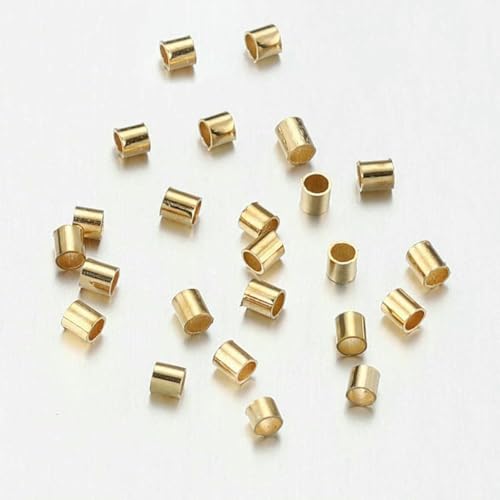 500 Stück 1,5 2,0 2,5 mm Rohr-Quetschperlen Stopper Gold Kupfer Abstandsperlen für Schmuckherstellung Fundstücke DIY Zubehör Halskette-Goldfarbe-2 mm 500 Stück 1,5 2,0 2,5 mm Rohr-Quetschperlen Stopper Gold Kupfer Abstandsperlen für Schmuckherstellung Fundstücke DIY Zubehör Halskette-Goldfarbe-2 mm von GJUYTD