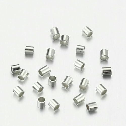 500 Stück 1,5 2,0 2,5 mm Rohr-Quetschperlen Stopper Gold Kupfer Abstandsperlen für Schmuckherstellung Fundstücke DIY Zubehör Halskette-Rhodium-1,5 mm 500 Stück 1,5 2,0 2,5 mm Rohr-Quetschperlen Stopper Gold Kupfer Abstandsperlen für Schmuckherstellung Fundstücke DIY Zubehör Halskette-Rhodium-1,5 mm von GJUYTD