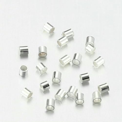 500 Stück 1,5 2,0 2,5 mm Rohr-Quetschperlen Stopper Gold Kupfer Abstandsperlen für Schmuckherstellung Fundstücke DIY Zubehör Halskette-Silberfarbe-2 mm 500 Stück 1,5 2,0 2,5 mm Rohr-Quetschperlen Stopper Gold Kupfer Abstandsperlen für Schmuckherstellung Fundstücke DIY Zubehör Halskette-Silberfarbe-2 mm von GJUYTD