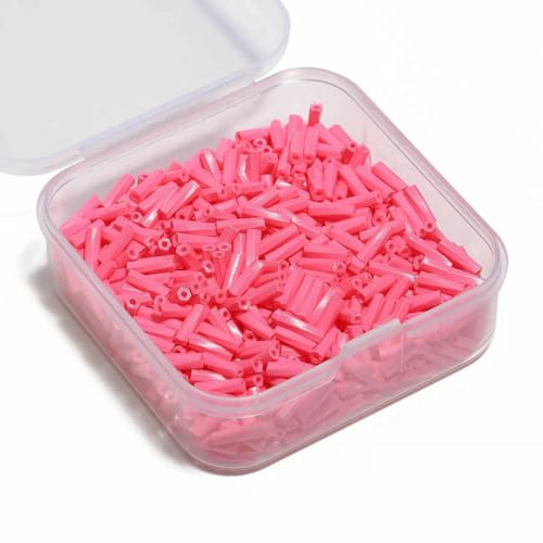 500 Stück 6 mm bunte Glasperlen, Spirale, Röhrenform, tschechische Rocailles-Perlen für DIY-Armbänder, Schmuckherstellung, Zubehör – Farbe 10 – 1 Box von GJUYTD