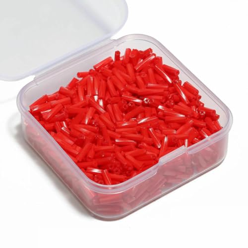 500 Stück 6 mm bunte Glasperlen, Spirale, Röhrenform, tschechische Rocailles-Perlen für DIY-Armbänder, Schmuckherstellung, Zubehör – Farbe 8 – 1 Box von GJUYTD
