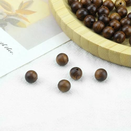 6/8/10 mm birnenförmige Holzperlen, 20–100 Stück/Beutel, runde Abstandsperlen für Buddha-Armbänder, Halsketten, DIY-Schmuckherstellung, Zubehör – 8 mm Perlen – 20 Stück von GJUYTD