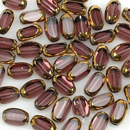 6 mm Briolette-Glasperlen, oval, vergoldet, goldfarben, Kristall, lose Abstandsperlen, DIY-Armband, Halskette, Perlen, Zubehör, H502, 6 x 4,0 mm, 48 Stück 6 mm Briolette-Glasperlen, oval, vergoldet, goldfarben, Kristall, lose Abstandsperlen, DIY-Armband, Halskette, Perlen, Zubehör, H502, 6 x 4,0 mm, 48 Stück von GJUYTD