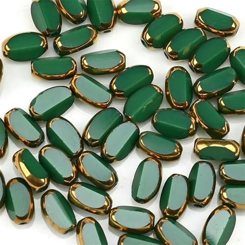 6 mm Briolette-Glasperlen, oval, vergoldet, goldfarben, Kristall, lose Abstandsperlen, DIY-Armband, Halskette, Perlen, Zubehör, H526, 6 x 4,0 mm, 48 Stück 6 mm Briolette-Glasperlen, oval, vergoldet, goldfarben, Kristall, lose Abstandsperlen, DIY-Armband, Halskette, Perlen, Zubehör, H526, 6 x 4,0 mm, 48 Stück von GJUYTD