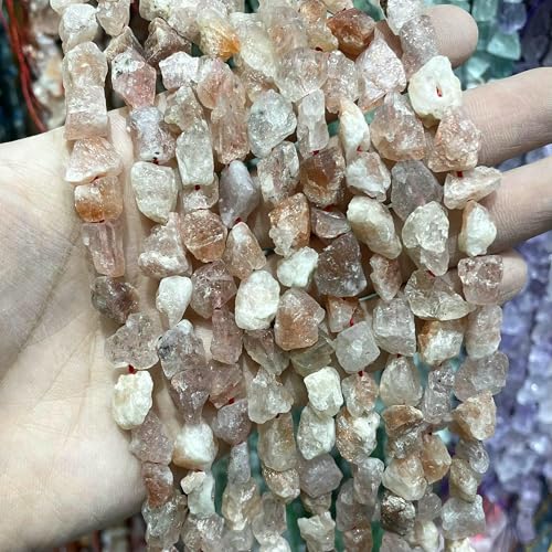 7–11 mm natürlicher unregelmäßiger Freiform-Rohstein, grobes Nugget, Amazonit, Amethyste, Jade, Mineralien, Kristallperlen, DIY-Schmuckherstellung – Goldene Erdbeere – 7–11 mm, 20 Stück 7–11 mm natürlicher unregelmäßiger Freiform-Rohstein, grobes Nugget, Amazonit, Amethyste, Jade, Mineralien, Kristallperlen, DIY-Schmuckherstellung – Goldene Erdbeere – 7–11 mm, 20 Stück von GJUYTD