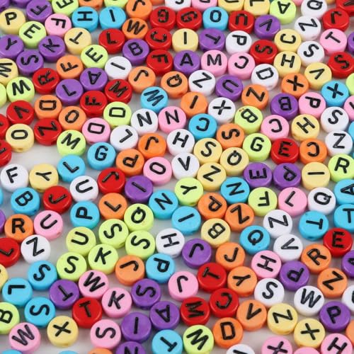 7 mm Alphabet-Acrylperlen zur Schmuckherstellung, runde, flache Buchstaben, Zahlen, Muster, handgefertigte DIY-Armbänder, Halsketten, 100 Stück/Beutel-01MX-7 mm, 100 Stück 7 mm Alphabet-Acrylperlen zur Schmuckherstellung, runde, flache Buchstaben, Zahlen, Muster, handgefertigte DIY-Armbänder, Halsketten, 100 Stück/Beutel-01MX-7 mm, 100 Stück von GJUYTD