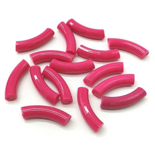 8 x 33,0 mm gebogene Rohrperlen, goldfarben, silberfarben, für die Schmuckherstellung, Armband, Anhänger, DIY, 10 Stück/Los, Rose 8 x 33,0 mm gebogene Rohrperlen, goldfarben, silberfarben, für die Schmuckherstellung, Armband, Anhänger, DIY, 10 Stück/Los, Rose von GJUYTD