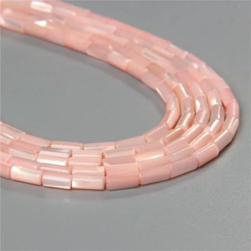 Bunte natürliche Süßwasser-Muschelperlen, Rondelle-Abstandshalter, gefärbte Perlmutt-Muschel, lose Perlen zur Schmuckherstellung, 19,1 cm – 10,2 cm, Röhre 4 x 8 mm von GJUYTD