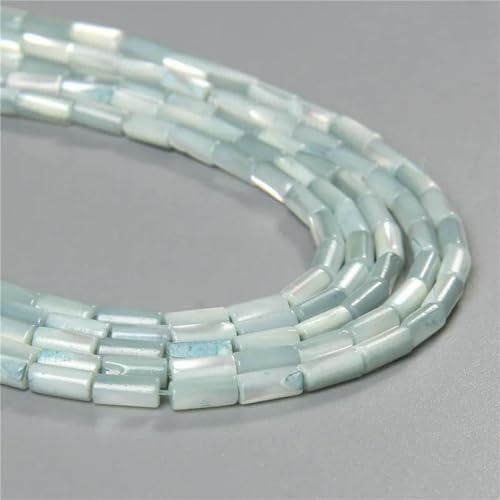 Bunte natürliche Süßwasser-Muschelperlen, Rondelle-Abstandshalter, gefärbte Perlmutt-Muschel, lose Perlen zur Schmuckherstellung, 7,5-8 Zoll, Röhre 4 x 8 mm Bunte natürliche Süßwasser-Muschelperlen, Rondelle-Abstandshalter, gefärbte Perlmutt-Muschel, lose Perlen zur Schmuckherstellung, 7,5-8 Zoll, Röhre 4 x 8 mm von GJUYTD