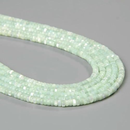 Bunte natürliche Süßwasser-Muschelperlen, Rondelle-Abstandshalter, gefärbte Perlmutt-Muschel, lose Perlen zur Schmuckherstellung, 7,5 Zoll – 22, Abstandshalter 2 x 4,0 mm von GJUYTD