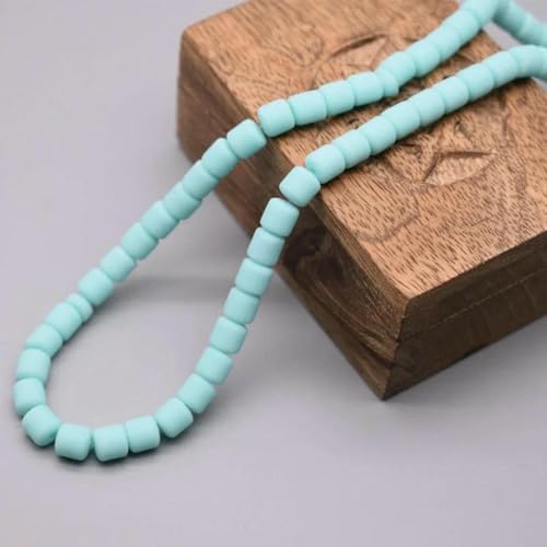 Farbige Fassperlen, DIY-Schmuckzubehör, Polymer-Ton, Röhren-Abstandshalter, Perle für die Schmuckherstellung, DIY-Handgemachtes Armbandzubehör, 15–6 mm, 60 Stück von GJUYTD