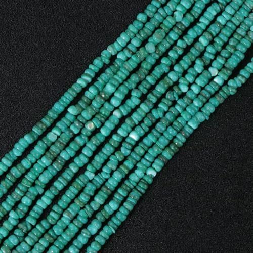 Kleine Perlmutt-Muschel-Rocailles-Perlen, 1–4,0 mm, unregelmäßige natürliche Muschelsplitter-Perlen zur Schmuckherstellung, Armband, DIY-Halskette, 11 Grün, ca. 38,1 cm von GJUYTD