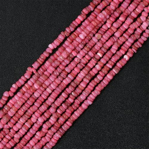 Kleine Perlmutt-Muschel-Rocailles-Perlen, 1–4,0 mm, unregelmäßige natürliche Muschelsplitter-Perlen zur Schmuckherstellung, Armband, DIY-Halskette, 6 Rot, ca. 7,5 Zoll von GJUYTD