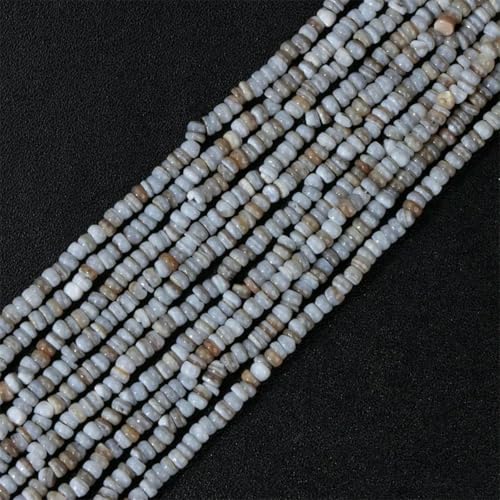 Kleine Perlmutt-Muschel-Rocailles-Perlen, 1–4,0 mm, unregelmäßige natürliche Muschelsplitter-Perlen zur Schmuckherstellung, Armband, DIY-Halskette, 9 Grau, ca. 38,1 cm von GJUYTD