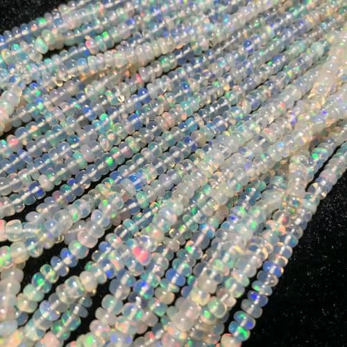 Lose Rondelle-Edelsteinperlen für Schmuck, DIY-Design, Halskette, Armband, 2,5–4,0 m, transparent, 40 cm, 1 Strang Lose Rondelle-Edelsteinperlen für Schmuck, DIY-Design, Halskette, Armband, 2,5–4,0 m, transparent, 40 cm, 1 Strang von GJUYTD