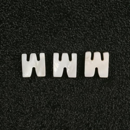 Natürliche Buchstabenperlen aus Perlmutt, A bis Z, 26 Alphabet-Muschel-Charms, Perlen zur Schmuckherstellung, DIY-Armband, handgefertigt, B, 10 x 3,0 mm, 2 Stück von GJUYTD