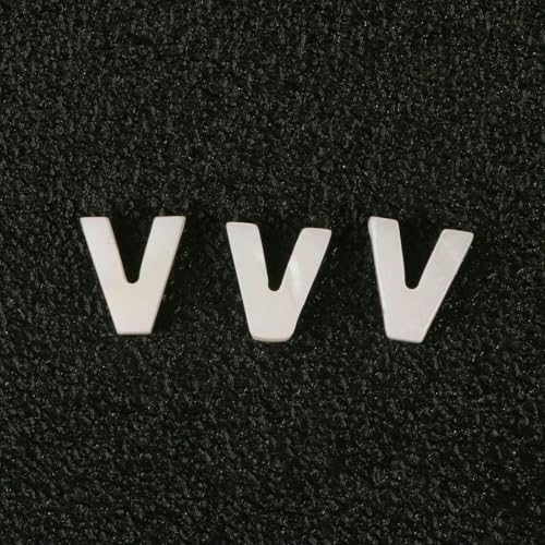 Natürliche Buchstabenperlen aus Perlmutt, A bis Z, 26 Alphabet-Muschel-Charms, Perlen zur Schmuckherstellung, handgefertigte Armbänder, V, 10 x 3,0 mm, 2 Stück Natürliche Buchstabenperlen aus Perlmutt, A bis Z, 26 Alphabet-Muschel-Charms, Perlen zur Schmuckherstellung, handgefertigte Armbänder, V, 10 x 3,0 mm, 2 Stück von GJUYTD
