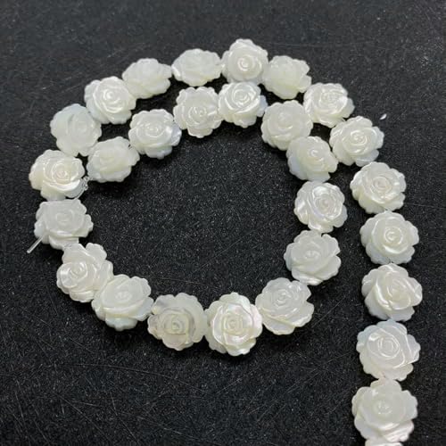 Natürliche Meerwasser-Muschelperlen zur Schmuckherstellung, zarte weiße Rosen, DIY-Damen-Ohrringe, Halsketten, Bettelarmbänder – weiß – 12 mm – 3 Stück Natürliche Meerwasser-Muschelperlen zur Schmuckherstellung, zarte weiße Rosen, DIY-Damen-Ohrringe, Halsketten, Bettelarmbänder – weiß – 12 mm – 3 Stück von GJUYTD