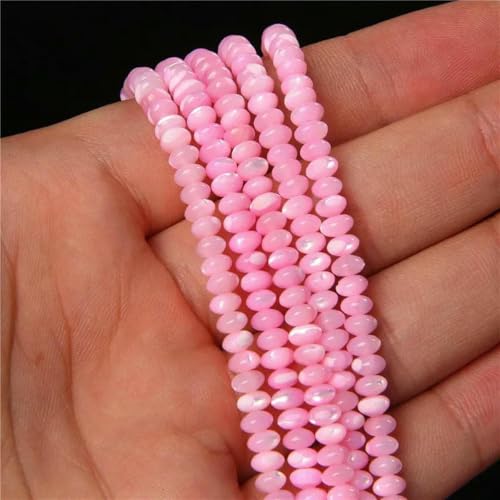 Natürliche Muschelperlen in verschiedenen Formen und Größen, glitzernd gefärbte Heishi-Perlen, Perlmuttperlen zur Schmuckherstellung, Halsketten und Armbänder, Nr. 15, 3 x 5 mm, von GJUYTD