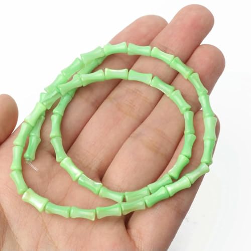 Natürliche Süßwasser-Muschelperlen, Perlmutt, Gelenkform, lose Perlen für die Herstellung von DIY-Schmuck und Armbändern, 4 x 7 mm, grün, 4 x 7 mm, ca. 55 Stück von GJUYTD