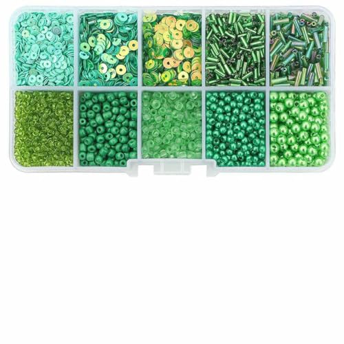 Tschechische Kristallglas-Rocailles-Pailletten-Set, Charms, Alphabet-Perlen, Box für die Schmuckherstellung, DIY-Armbänder, Ringe, Ohrringe, Taschen, Schuhe, Set-1set_j von GJUYTD