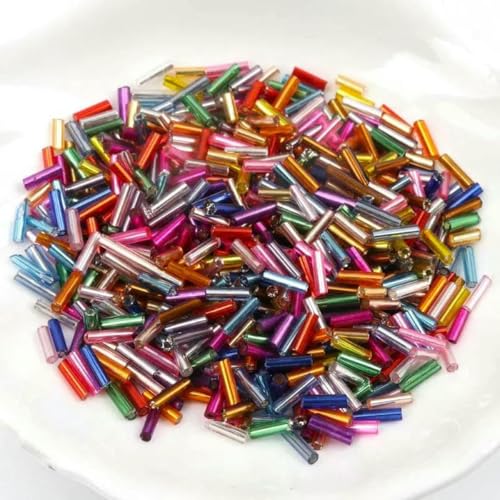 Tube LINED Glas Tschechische Rocailles Spacer Perlen für Schmuck handgefertigt DIY 17 Farben 2x6mm 300pcs-17 Tube LINED Glas Tschechische Rocailles Spacer Perlen für Schmuck handgefertigt DIY 17 Farben 2x6mm 300pcs-17 von GJUYTD
