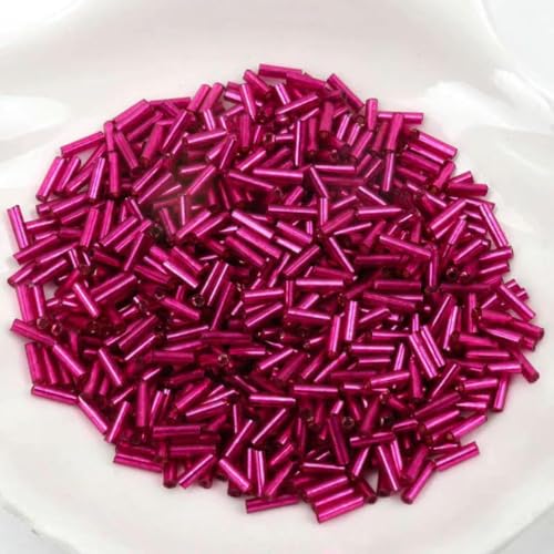 Tube LINED Glas Tschechische Rocailles Spacer Perlen für Schmuck handgefertigt DIY 17 Farben 2x6mm 300pcs-8 Tube LINED Glas Tschechische Rocailles Spacer Perlen für Schmuck handgefertigt DIY 17 Farben 2x6mm 300pcs-8 von GJUYTD