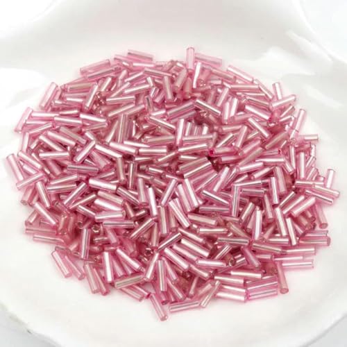 Tube LINED Glas Tschechische Rocailles Spacer Perlen für Schmuck handgefertigt DIY 17 Farben 2x6mm 300pcs-9 Tube LINED Glas Tschechische Rocailles Spacer Perlen für Schmuck handgefertigt DIY 17 Farben 2x6mm 300pcs-9 von GJUYTD