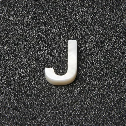 Weiße natürliche Muschelbuchstaben-Perlen, Perlmuttmuschel, 26 Großbuchstaben, gebohrte Muschel-Loseperlen zur Schmuckherstellung, J, 5 Stück Weiße natürliche Muschelbuchstaben-Perlen, Perlmuttmuschel, 26 Großbuchstaben, gebohrte Muschel-Loseperlen zur Schmuckherstellung, J, 5 Stück von GJUYTD