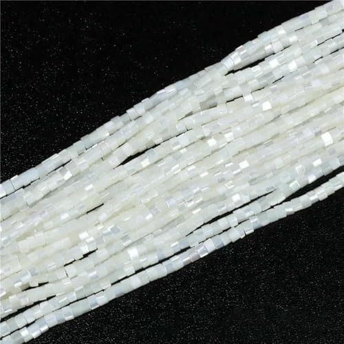 x 4,0 mm natürliche Muschelperlen, mehrfarbige Rondellperlen, gefärbte Perlmuttmuschel, lose Abstandsperlen zur Schmuckherstellung, 12, Abstandshalter 3 x 2 mm, ca. 36–40 cm von GJUYTD