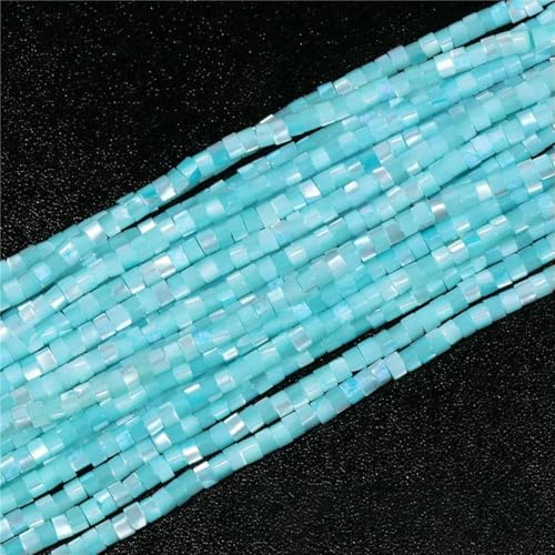 x 4,0 mm natürliche Muschelperlen, mehrfarbige Rondellperlen, gefärbte Perlmuttmuschel, lose Abstandsperlen zur Schmuckherstellung, 9, Abstandshalter 3 x 2 mm, ca. 18–20 cm x 4,0 mm natürliche Muschelperlen, mehrfarbige Rondellperlen, gefärbte Perlmuttmuschel, lose Abstandsperlen zur Schmuckherstellung, 9, Abstandshalter 3 x 2 mm, ca. 18–20 cm von GJUYTD