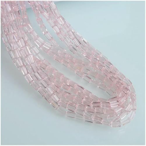 x 4,0 mm österreichische quaderförmige Kristallperlen, transparent, quadratisch, facettiertes Glas, lose Abstandsperlen zur Schmuckherstellung, Halsketten, Armbänder, SJCF001-06, von GJUYTD