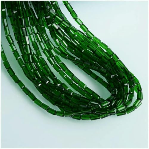 x 4,0 mm österreichische quaderförmige Kristallperlen, transparent, quadratisch, facettiertes Glas, lose Abstandsperlen zur Schmuckherstellung, Halsketten, Armbänder, SJCF001-21, von GJUYTD