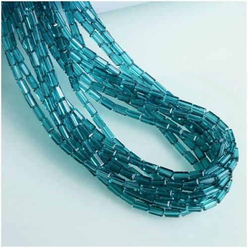x 4,0 mm österreichische quaderförmige Kristallperlen, transparent, quadratisch, facettiertes Glas, lose Abstandsperlen zur Schmuckherstellung, Halsketten, Armbänder, SJCF001-26, von GJUYTD